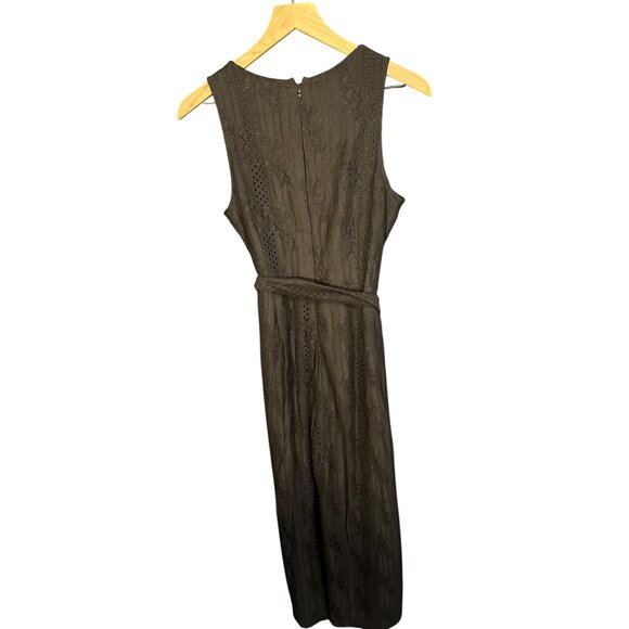 Vince Camuto 6 Black Lace Sleeveless Jumpsuit With Tie Waist - Picture 5 of 5